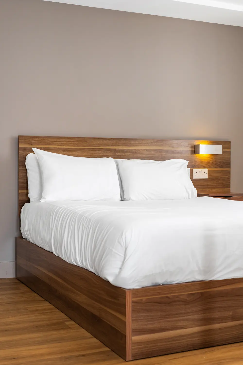 Double bed in the Accessible Economy Double Room