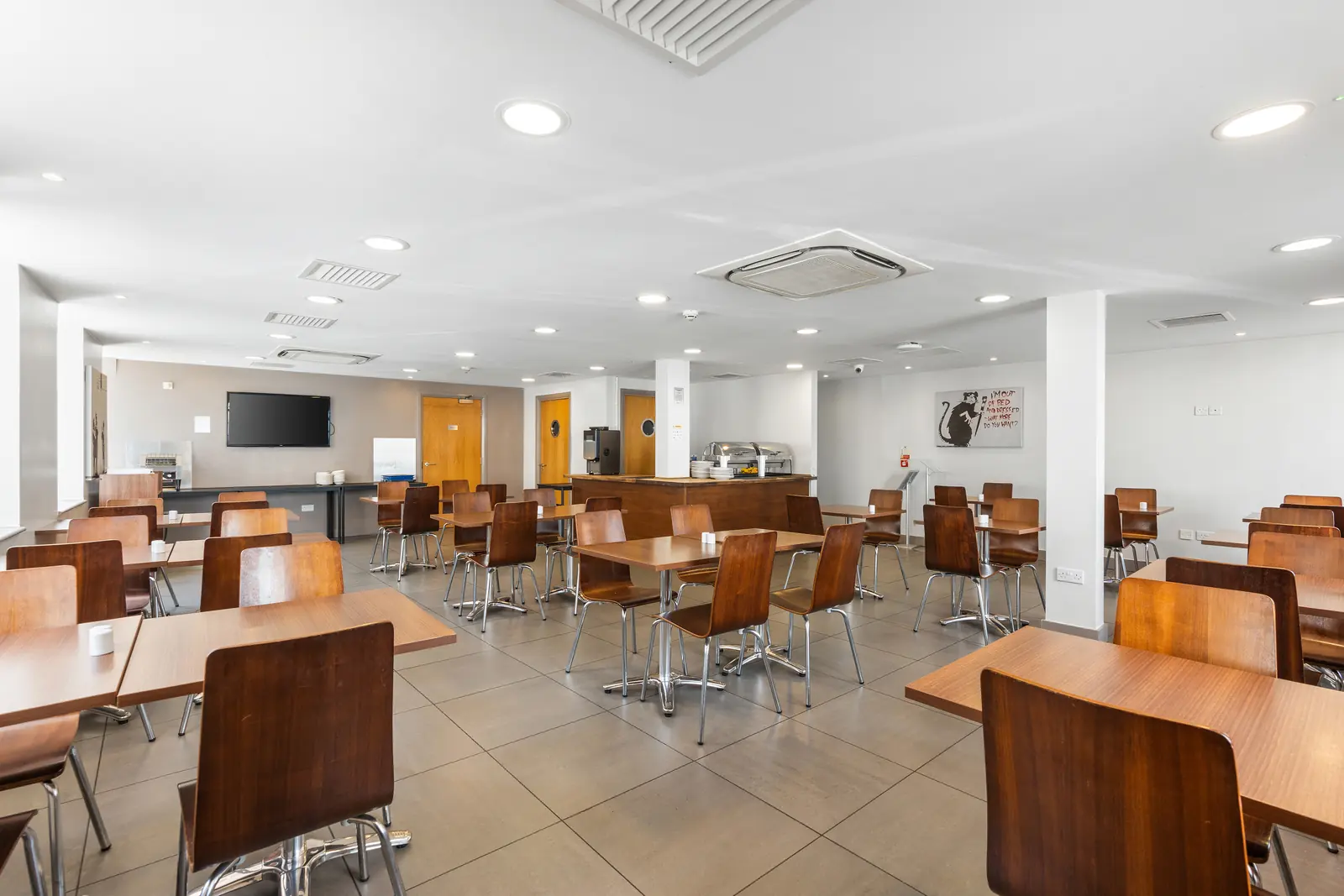 The ground-floor breakfast room