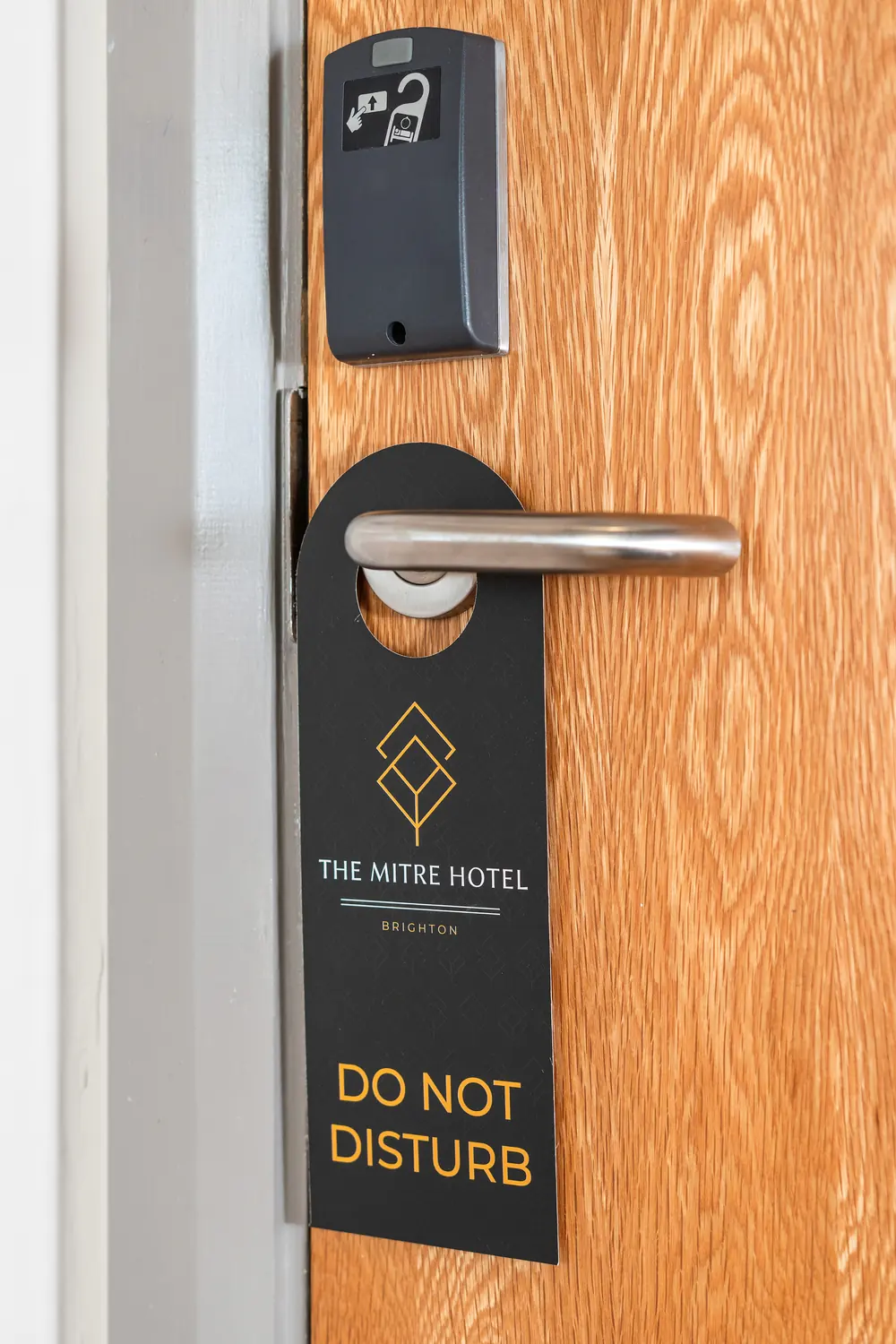 Mitre Hotel do-not-disturb sign