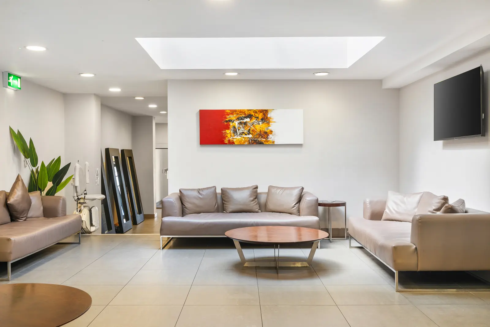 Lounge beneath the skylight