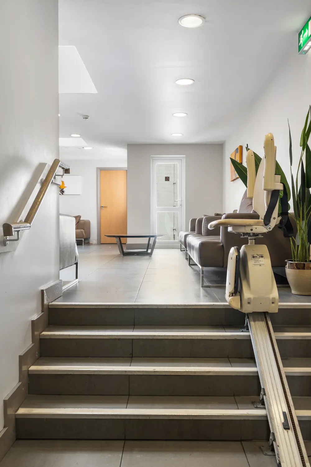 Stair lift in the reception area